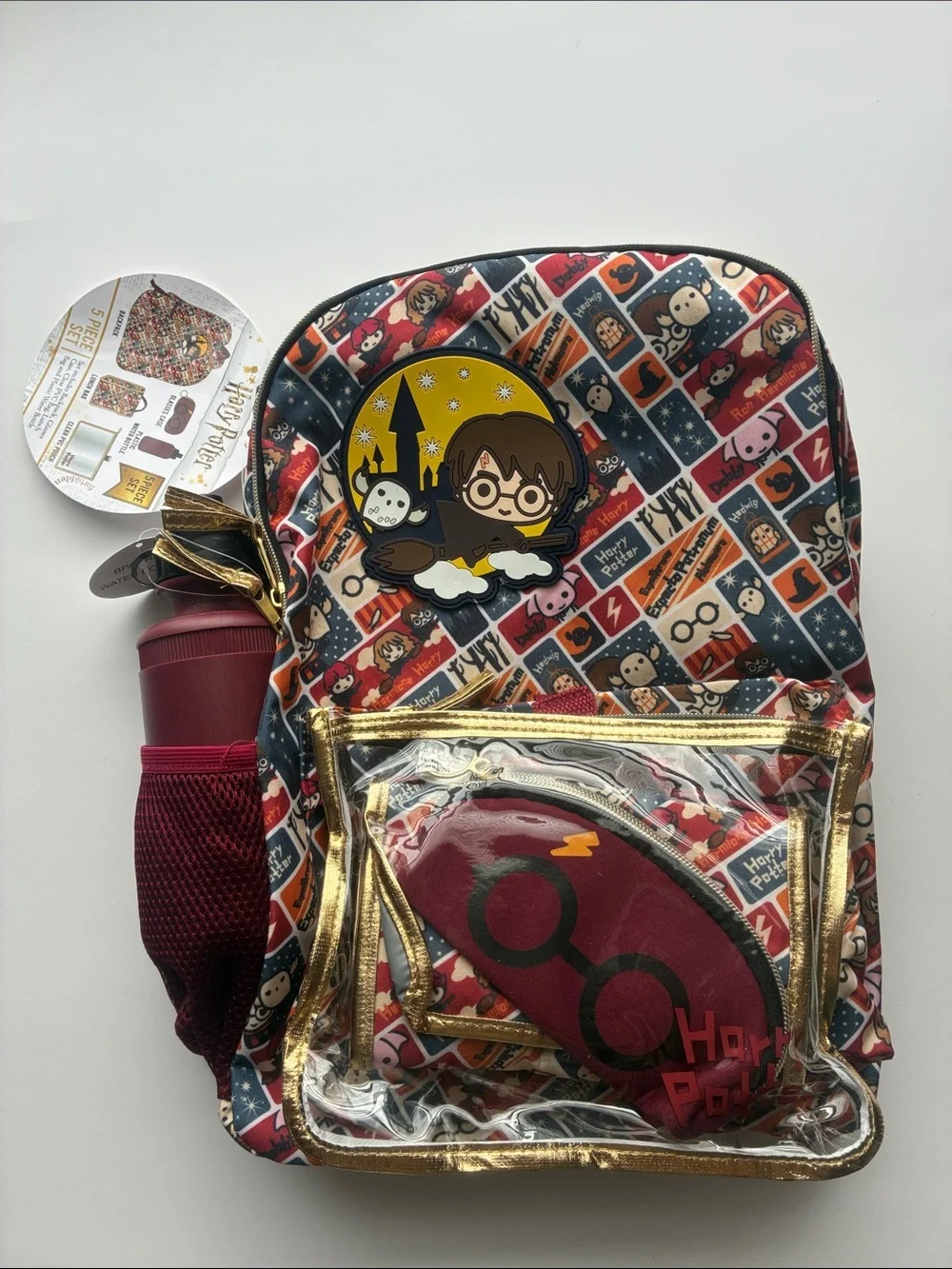 Warner Bros. Kids Backpack in Red, Gold, Navy and Maroon